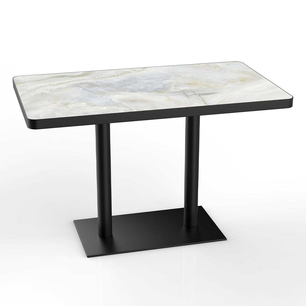 HUALIN Restaurant luxury sintered stone marble dining table chairs comfortable booths, material size color batch customization