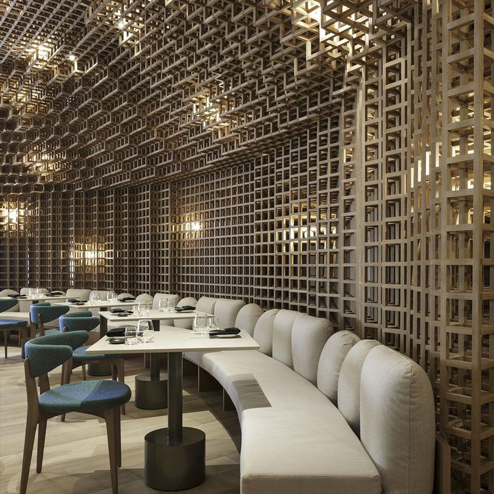 HUALIN Modern style hotel restaurant partition decorative screen dining area separation beautification