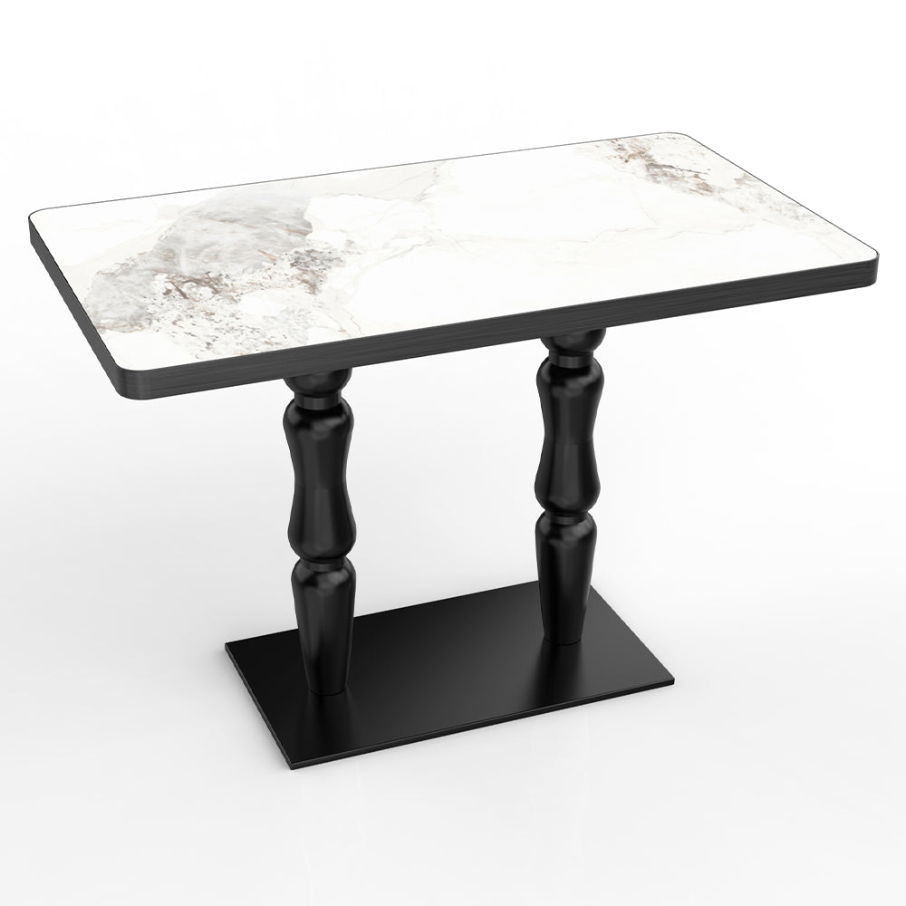 HUALIN Restaurant luxury sintered stone dining table with comfortable chairs, customizable material, color and size