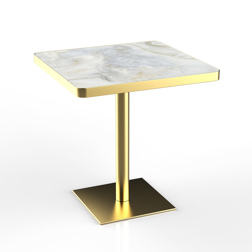 HUALIN Restaurant Luxury Sintered Stone Ceramic Dining Table And Chair Comfortable Booth