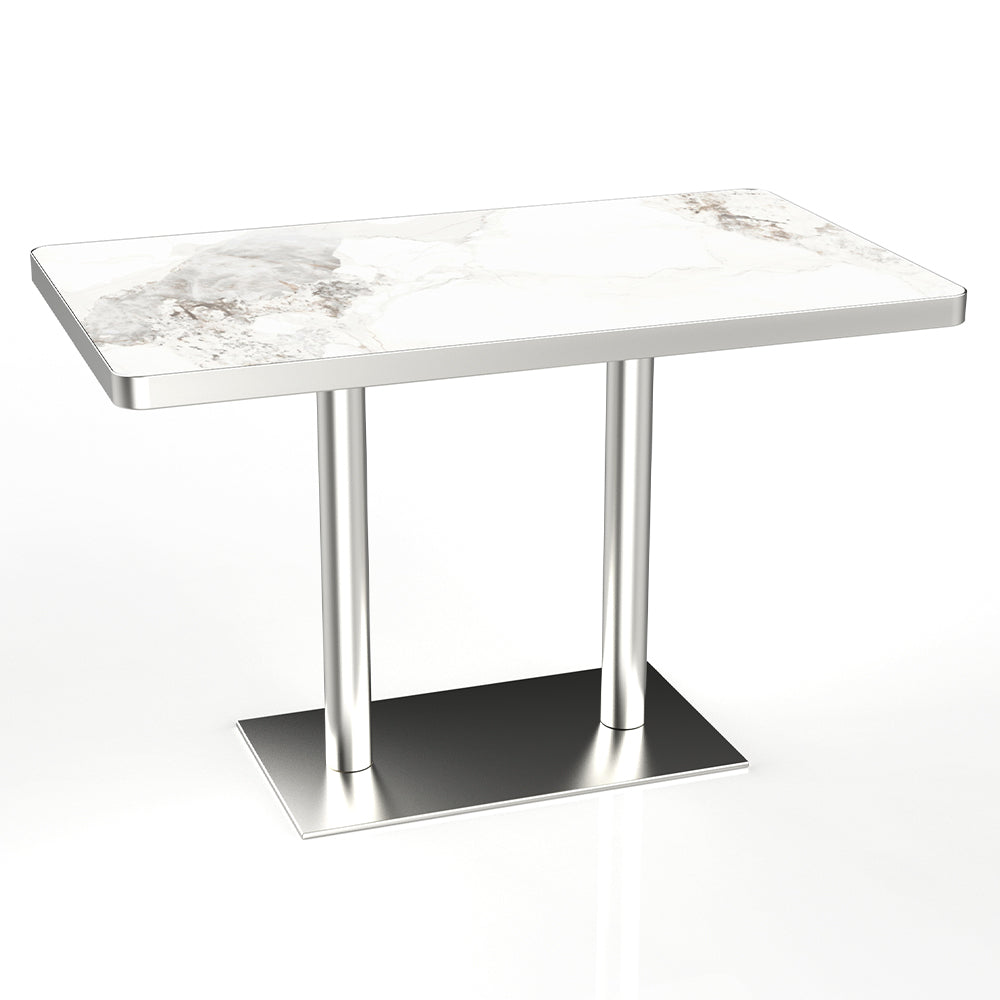 HUALIN Restaurant Luxury Sintered Stone Ceramic Dining Table And Chair Comfortable Booth