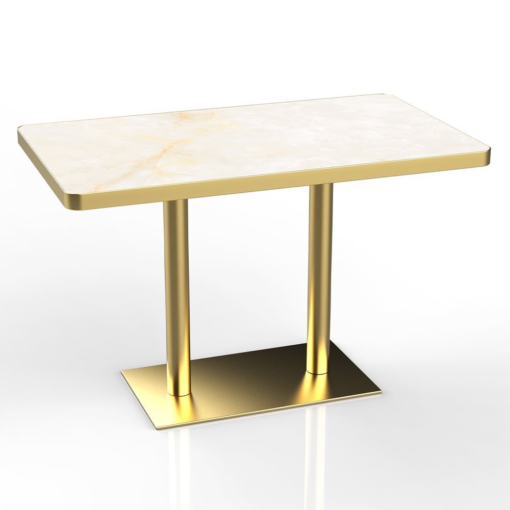 HUALIN Restaurant luxury sintered stone ceramic dining table with comfortable chair