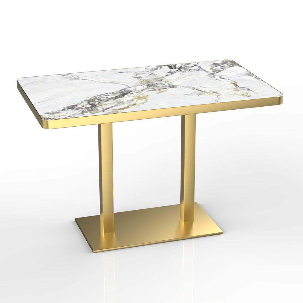 HUALIN Hotel theme restaurant luxury sintered stone dining table, marble dining table, customizable size and color