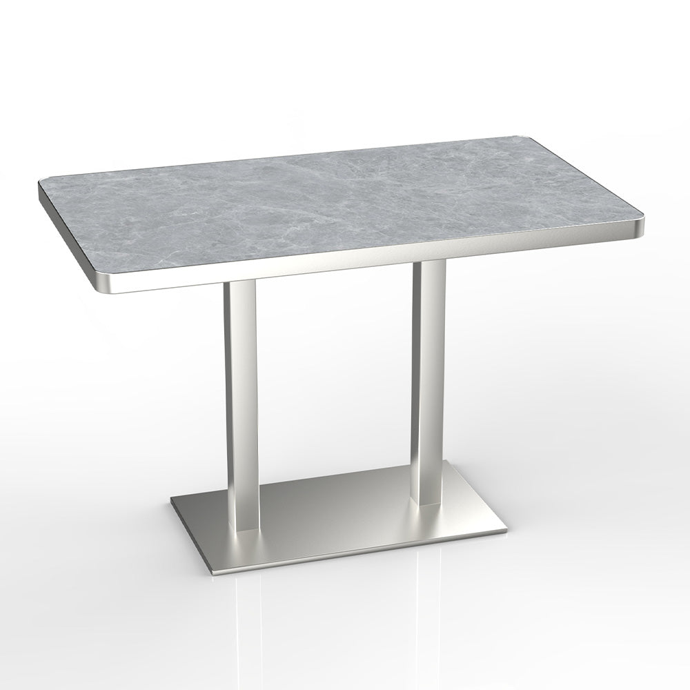 HUALIN Industrial style restaurant grey luxury slate dining table sintered stone dining table custom size and color