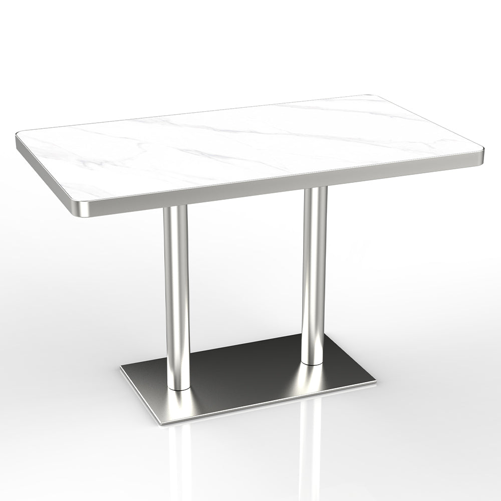 HUALIN Restaurant luxury sintered stone marble dining table chairs comfortable booths, material size color batch customization
