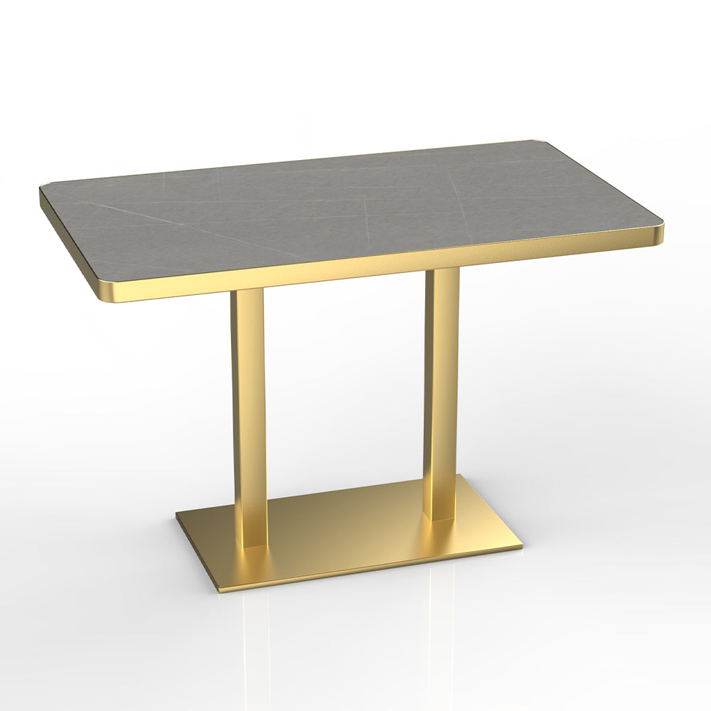 HUALIN Modern style restaurant luxury rock slab dining table custom size and color