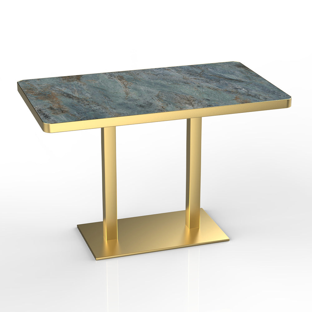 HUALIN Modern style restaurant stone pattern luxury rock slab dining table sintered stone dining table custom sizes and colors