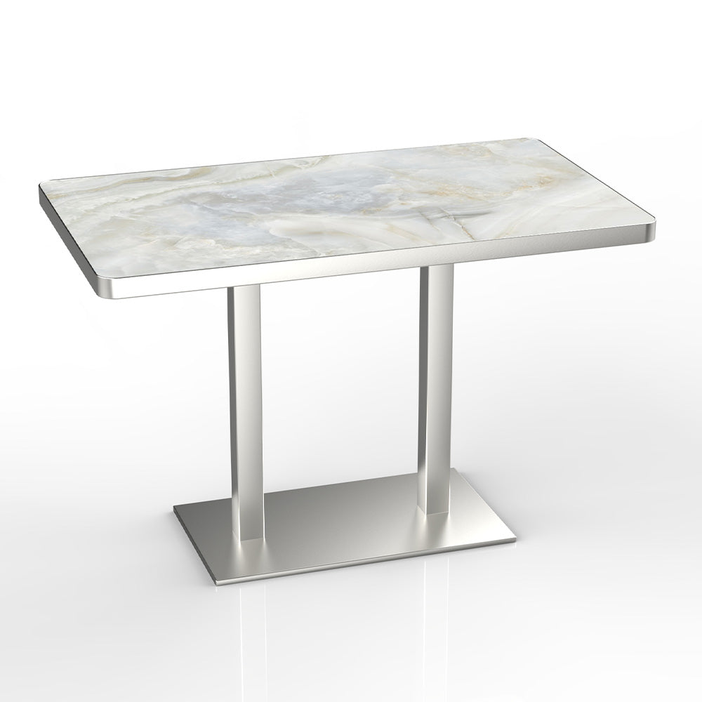HUALIN Modern style restaurant stone pattern luxury rock slab dining table sintered stone dining table custom sizes and colors