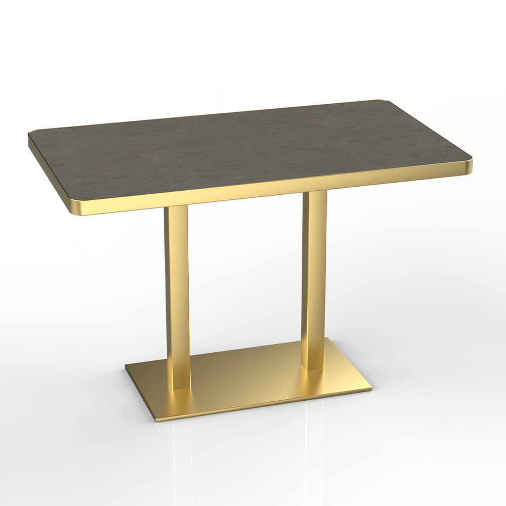 HUALIN Industrial style restaurant grey luxury slate dining table sintered stone dining table custom size and color