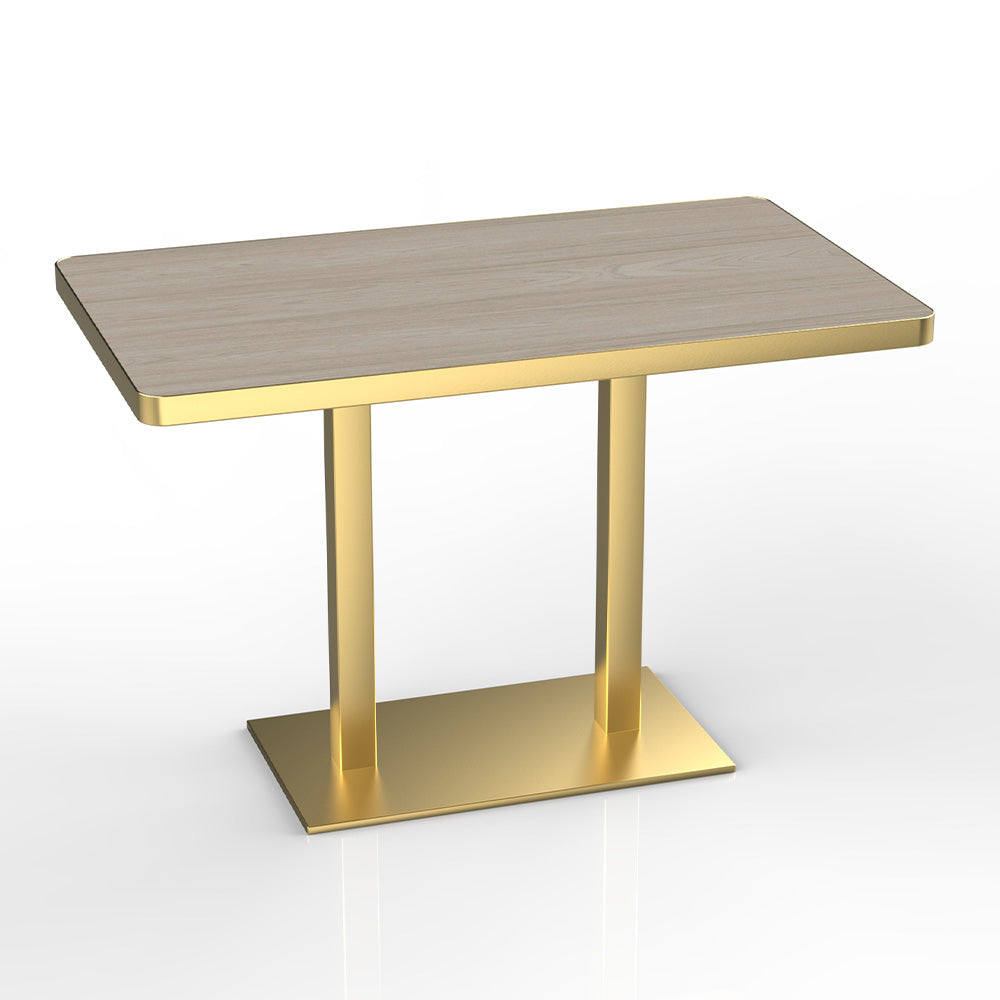 HUALIN Natural style dining room wood grain pattern luxury rock slab dining table sintered stone dining table custom sizes and colors