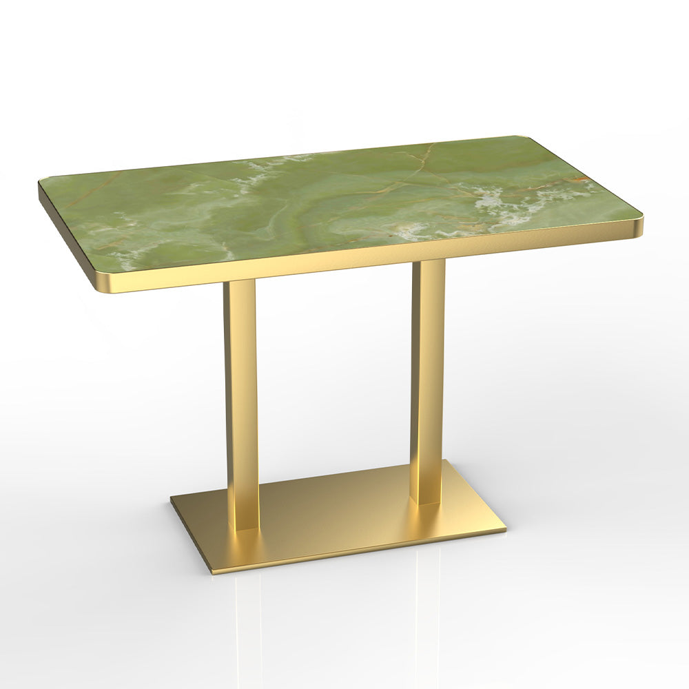 HUALIN Modern style restaurant stone pattern luxury rock slab dining table sintered stone dining table custom sizes and colors
