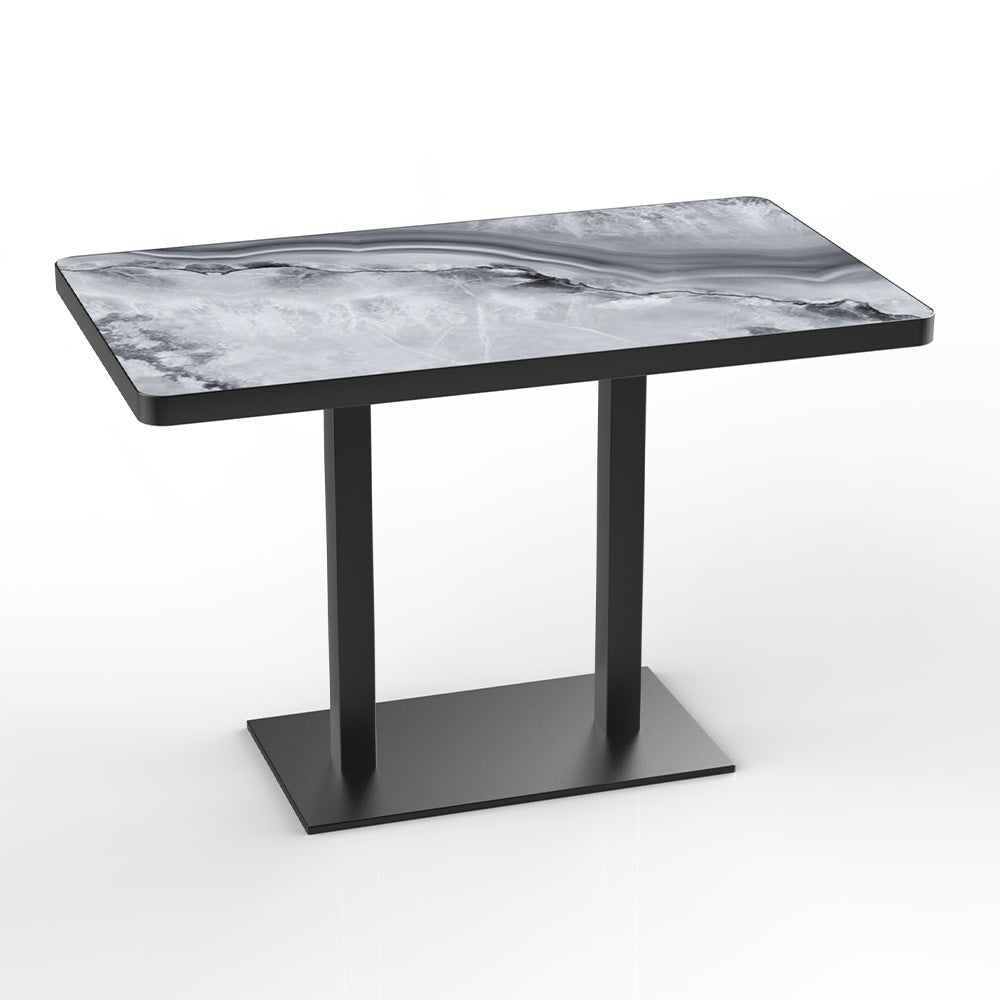 HUALIN Modern style restaurant stone pattern luxury rock slab dining table sintered stone dining table custom sizes and colors