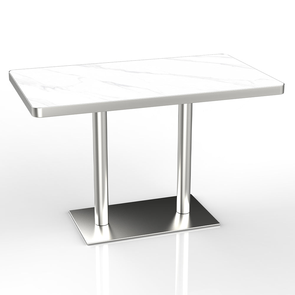 HUALIN Restaurant luxury sintered stone marble dining table chairs comfortable booths, material size color batch customization