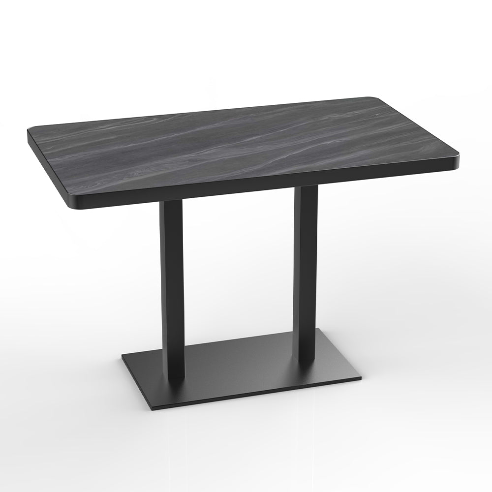HUALIN Industrial style restaurant grey luxury slate dining table sintered stone dining table custom size and color