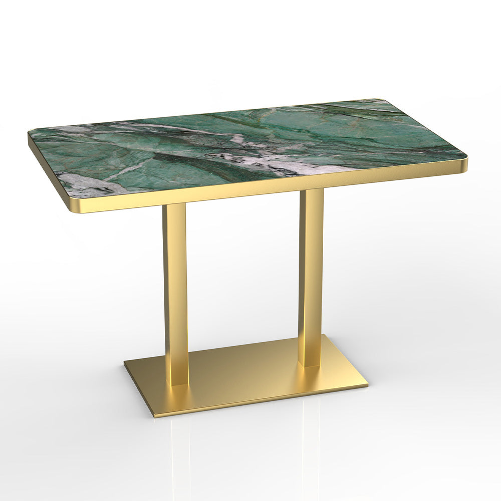HUALIN Modern style restaurant stone pattern luxury rock slab dining table sintered stone dining table custom sizes and colors
