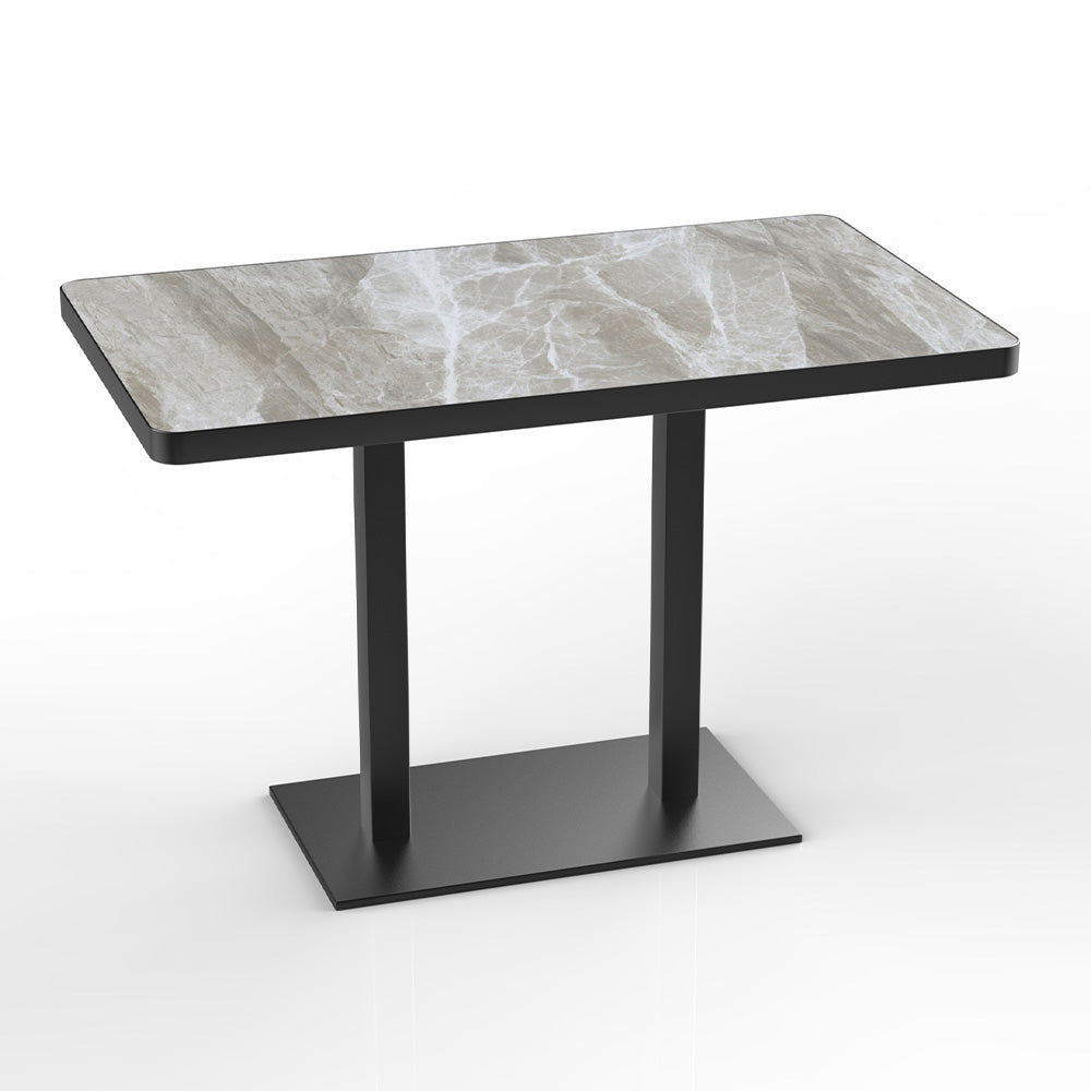 HUALIN Industrial style restaurant grey luxury slate dining table sintered stone dining table custom size and color