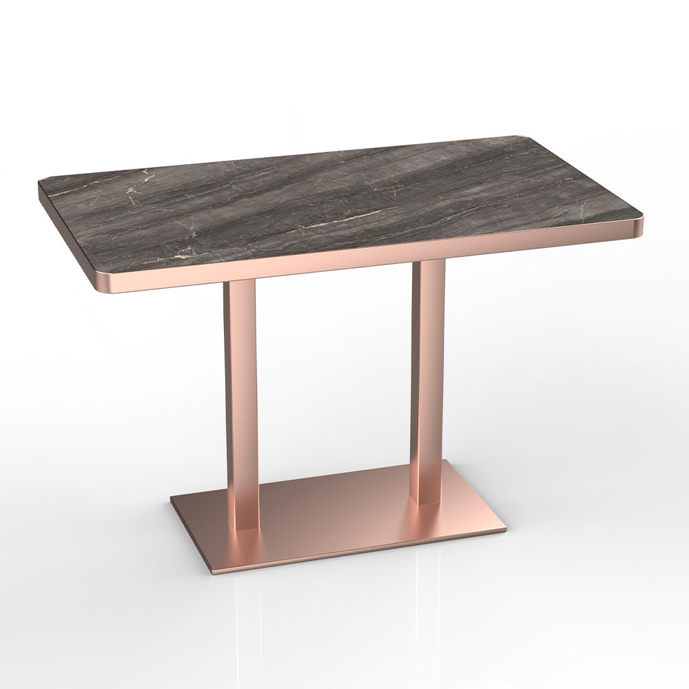 HUALIN Modern style restaurant luxury rock slab dining table custom size and color