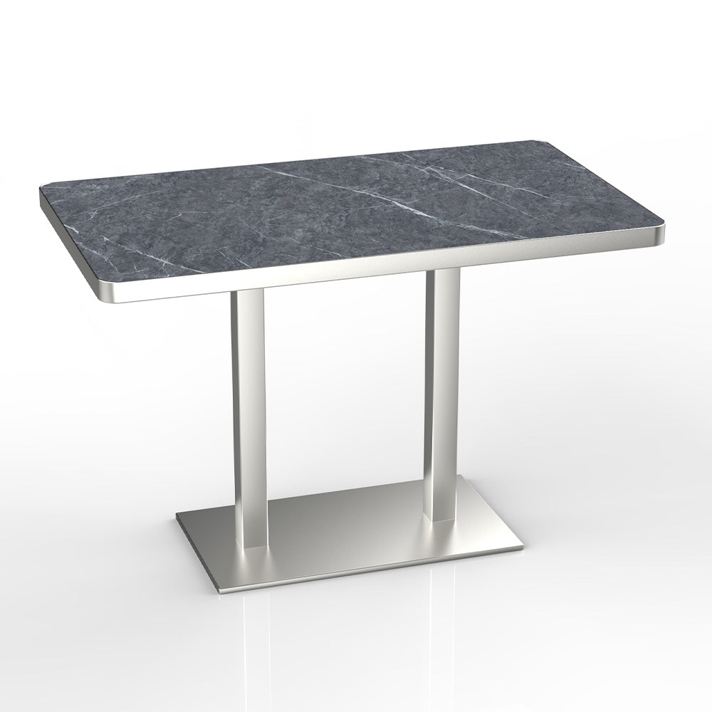 HUALIN Industrial style restaurant grey luxury slate dining table sintered stone dining table custom size and color