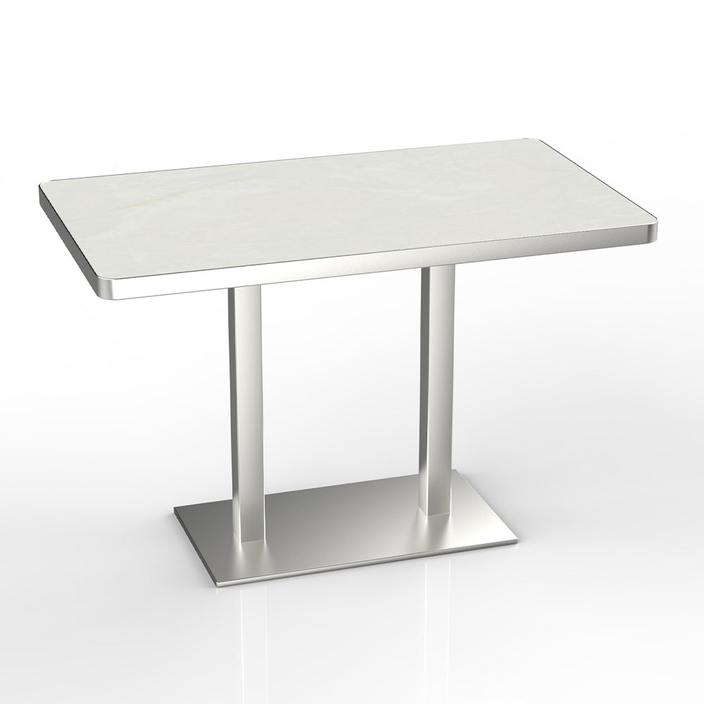HUALIN Modern style restaurant stone pattern luxury rock slab dining table sintered stone dining table custom sizes and colors