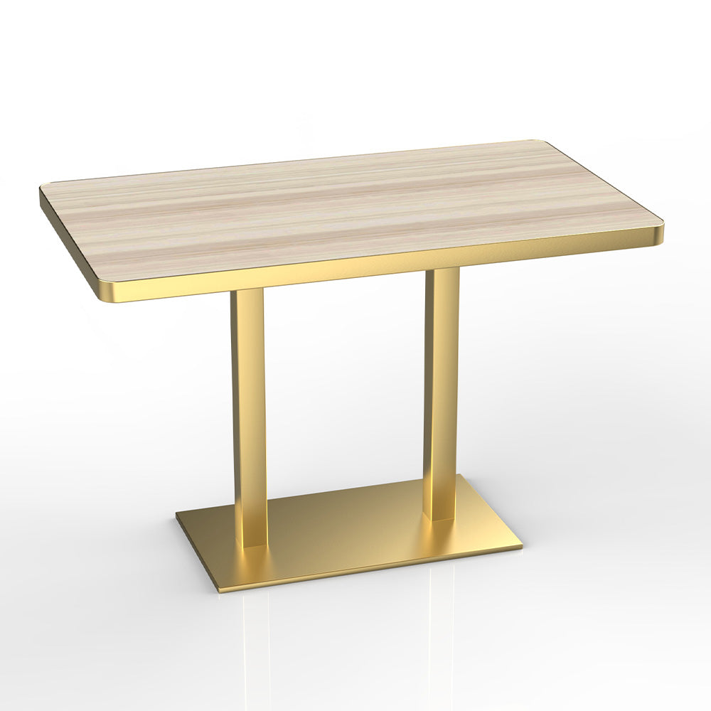 HUALIN Natural style dining room wood grain pattern luxury rock slab dining table sintered stone dining table custom sizes and colors