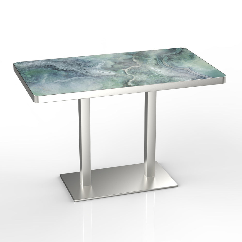 HUALIN Modern style restaurant stone pattern luxury rock slab dining table sintered stone dining table custom sizes and colors