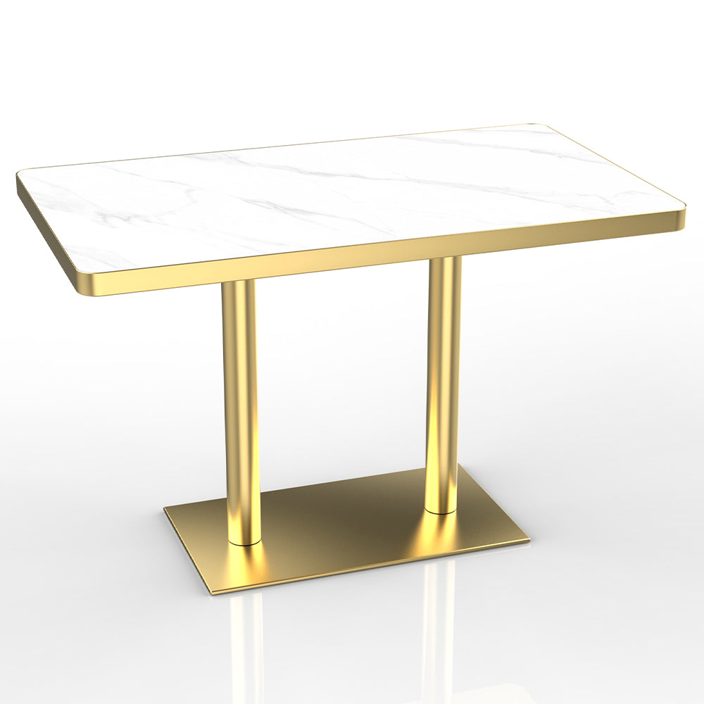 HUALIN Restaurant luxury sintered stone marble dining table chairs comfortable booths, material size color batch customization