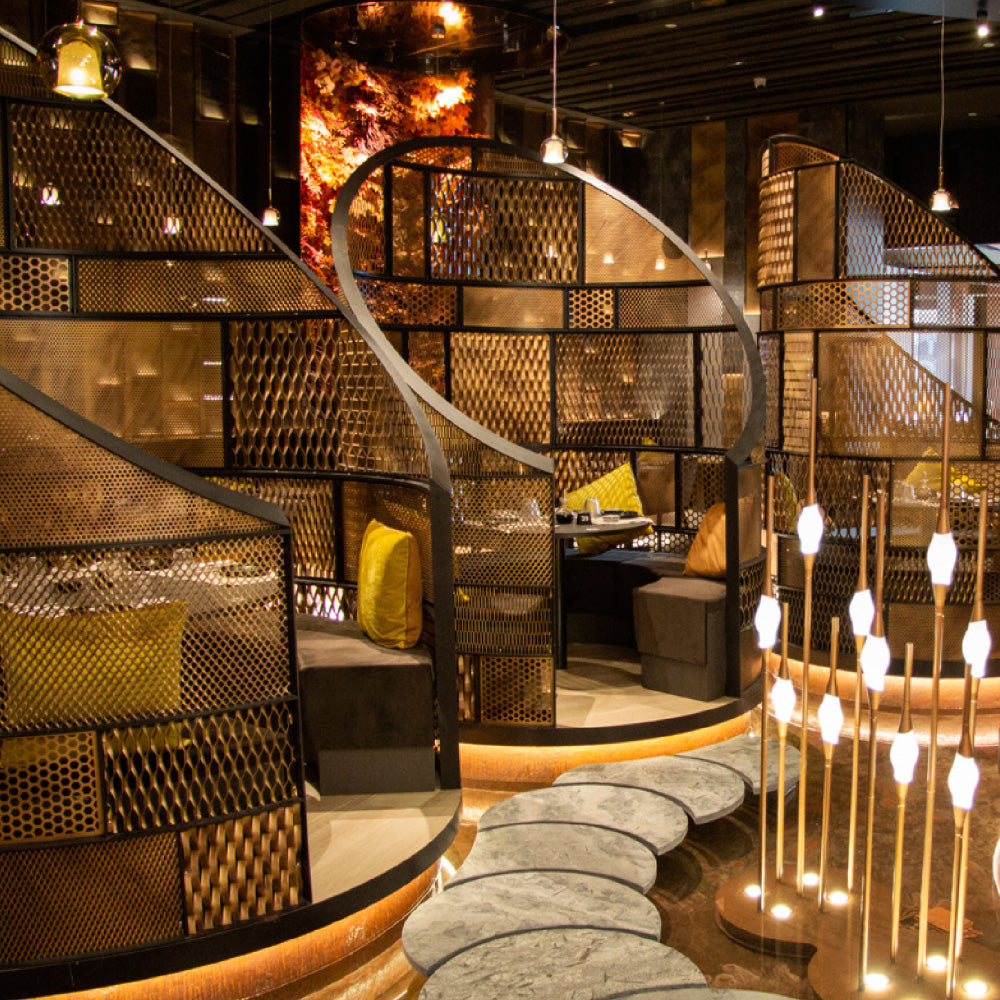 HUALIN Modern style hotel restaurant partition decorative screen dining area separation beautification