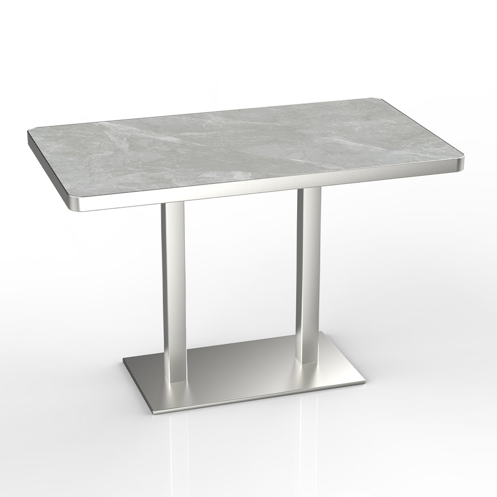 HUALIN Industrial style restaurant grey luxury slate dining table sintered stone dining table custom size and color