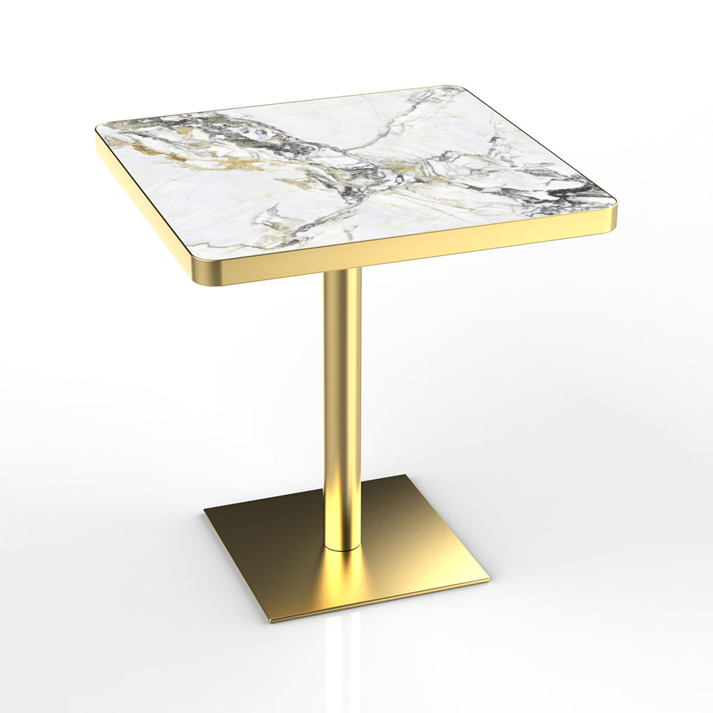 HUALIN Restaurant Luxury Sintered Stone Ceramic Dining Table And Chair Comfortable Booth