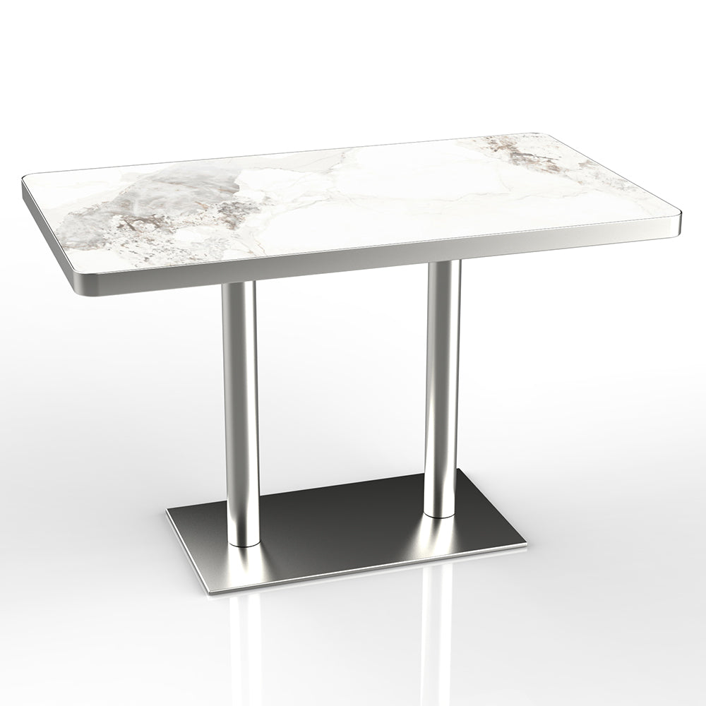 HUALIN Restaurant luxury sintered stone marble dining table chairs comfortable booths, material size color batch customization
