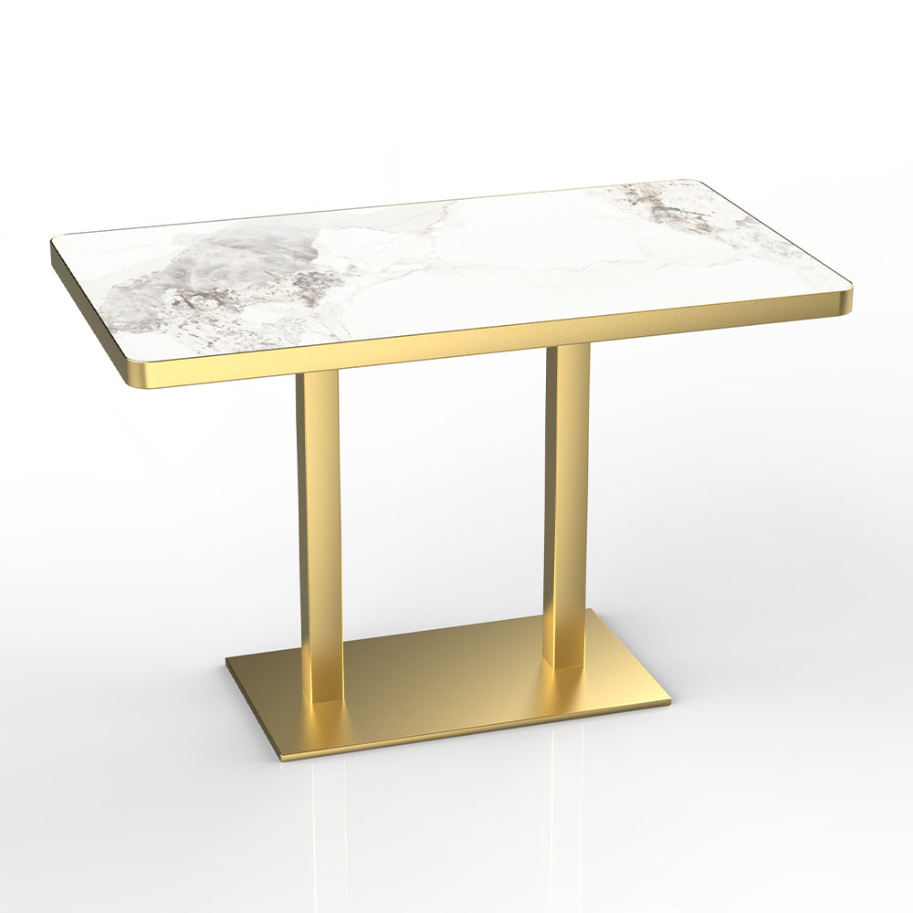 HUALIN Hotel theme restaurant luxury sintered stone dining table, marble dining table, customizable size and color