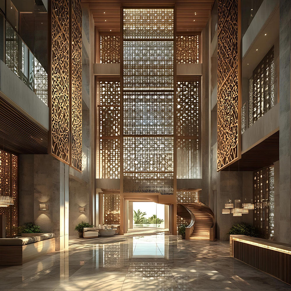 HUALIN Modern style hotel restaurant partition decorative screen dining area separation beautification