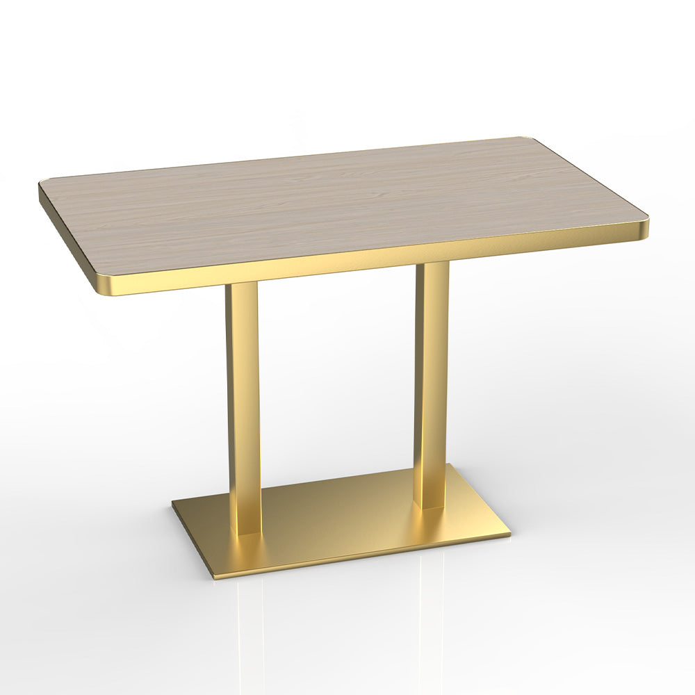 HUALIN Natural style dining room wood grain pattern luxury rock slab dining table sintered stone dining table custom sizes and colors