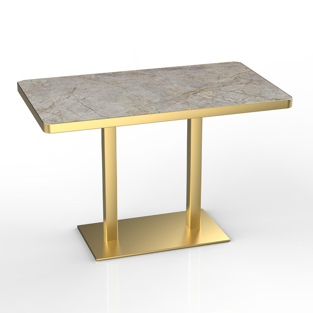 HUALIN Industrial style restaurant grey luxury slate dining table sintered stone dining table custom size and color