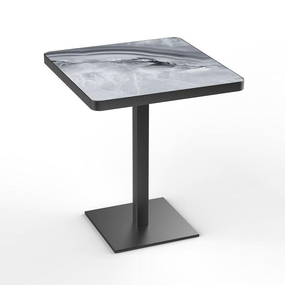 HUALIN Modern style restaurant stone pattern luxury rock slab dining table sintered stone dining table custom sizes and colors
