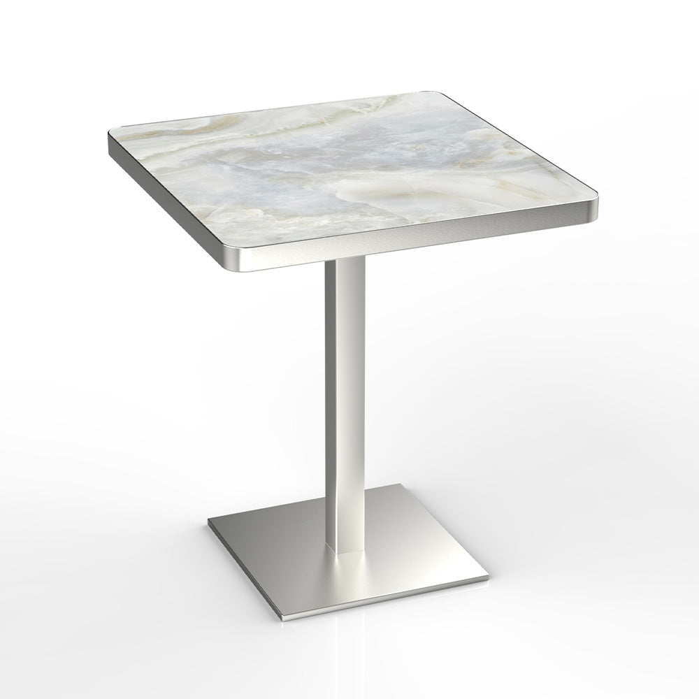 HUALIN Modern style restaurant stone pattern luxury rock slab dining table sintered stone dining table custom sizes and colors