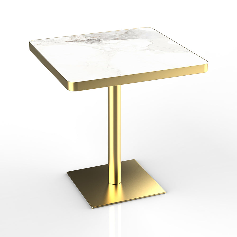 HUALIN Restaurant luxury sintered stone marble dining table chairs comfortable booths, material size color batch customization