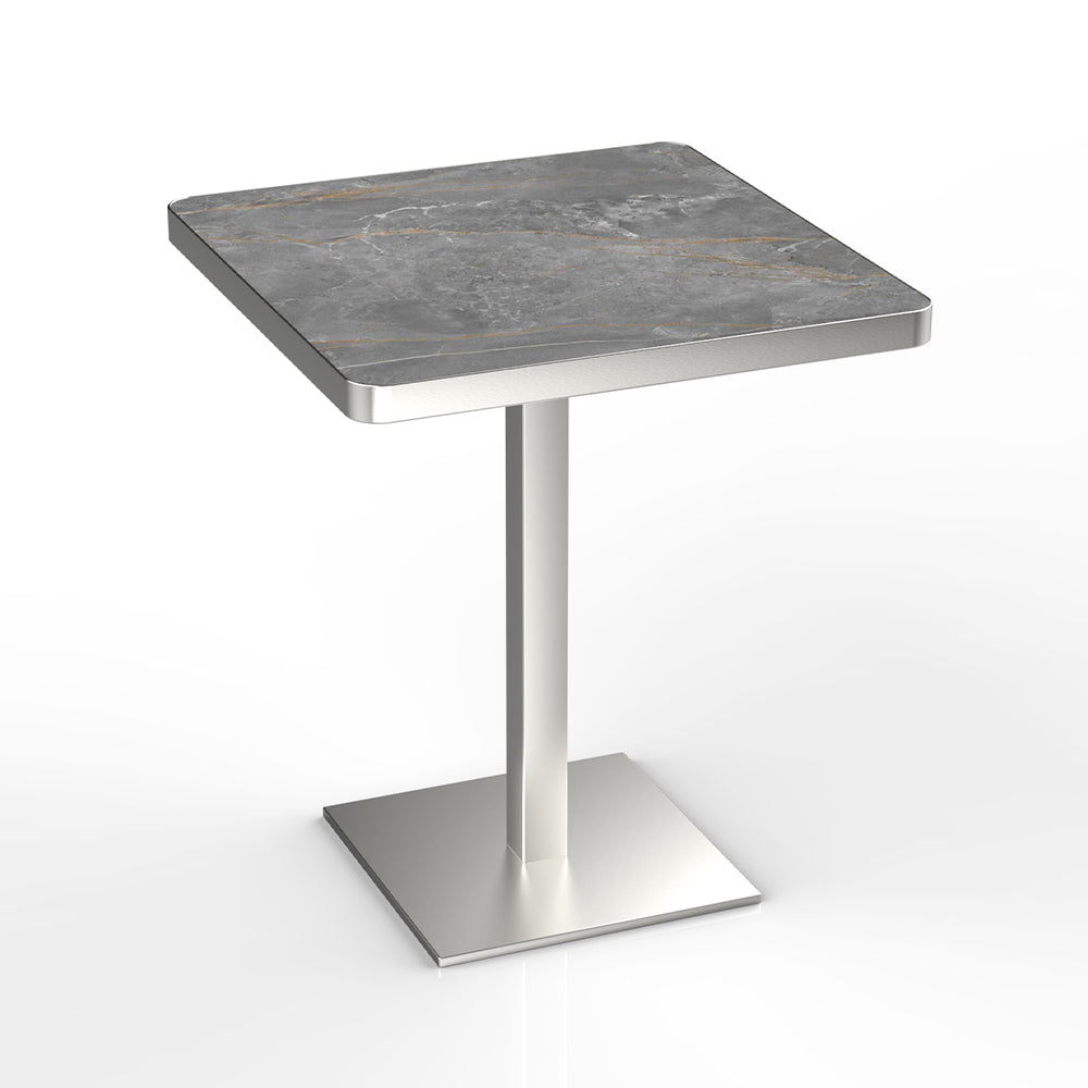 HUALIN Industrial style restaurant grey luxury slate dining table sintered stone dining table custom size and color