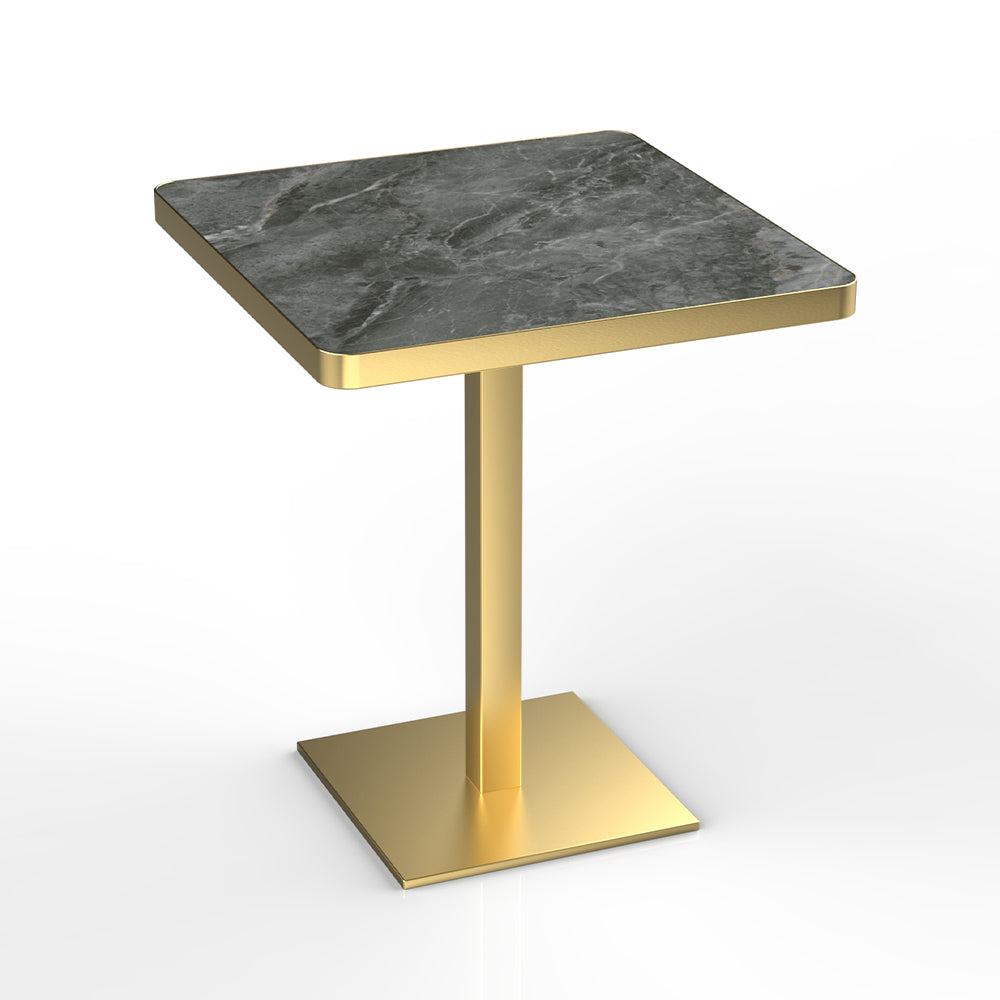 HUALIN Industrial style restaurant grey luxury slate dining table sintered stone dining table custom size and color