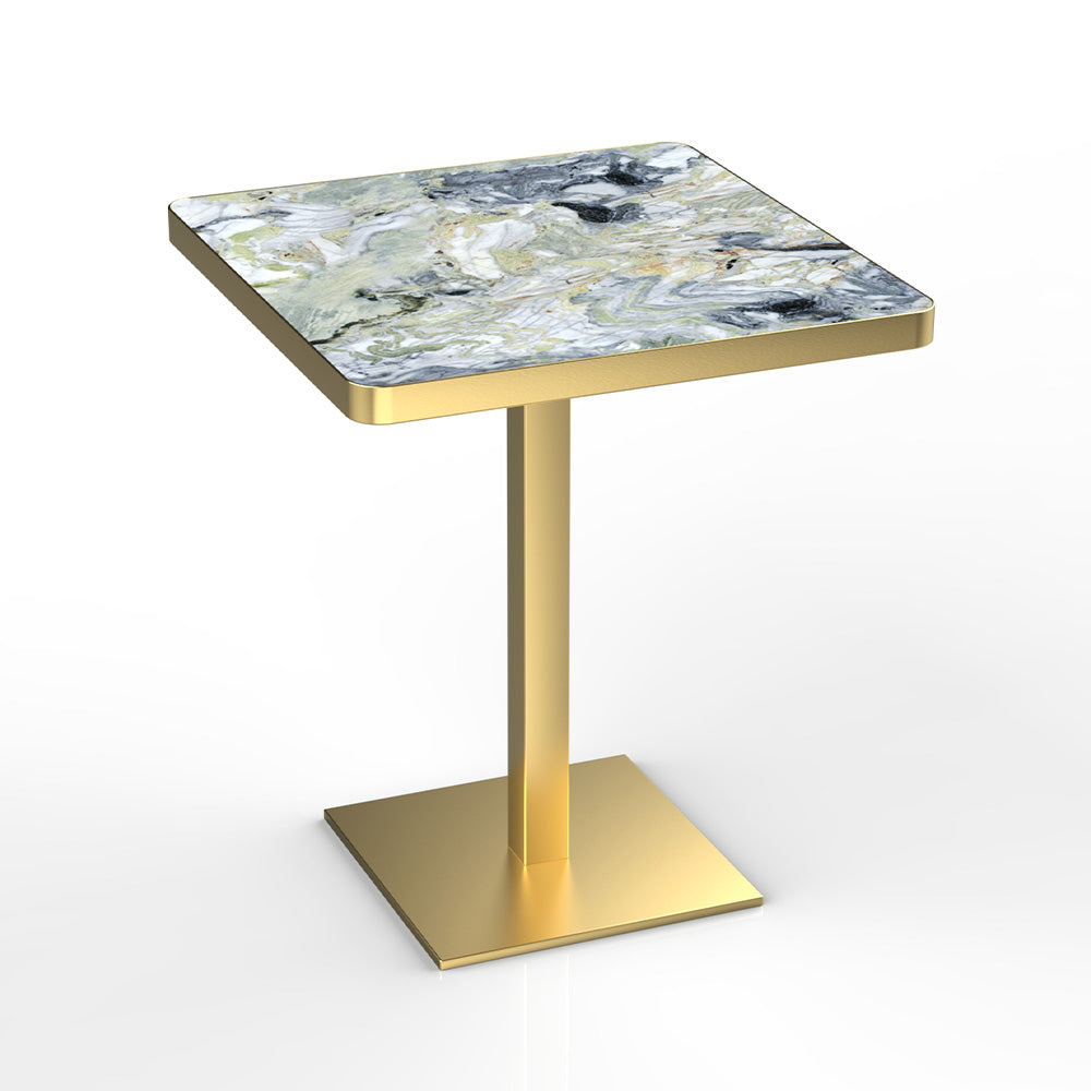 HUALIN Modern style restaurant stone pattern luxury rock slab dining table sintered stone dining table custom sizes and colors