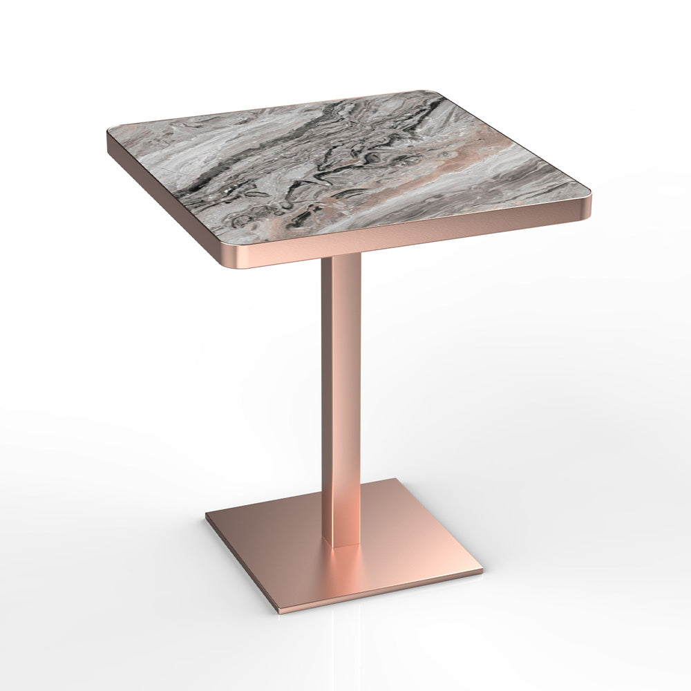 HUALIN Modern style restaurant stone pattern luxury rock slab dining table sintered stone dining table custom sizes and colors