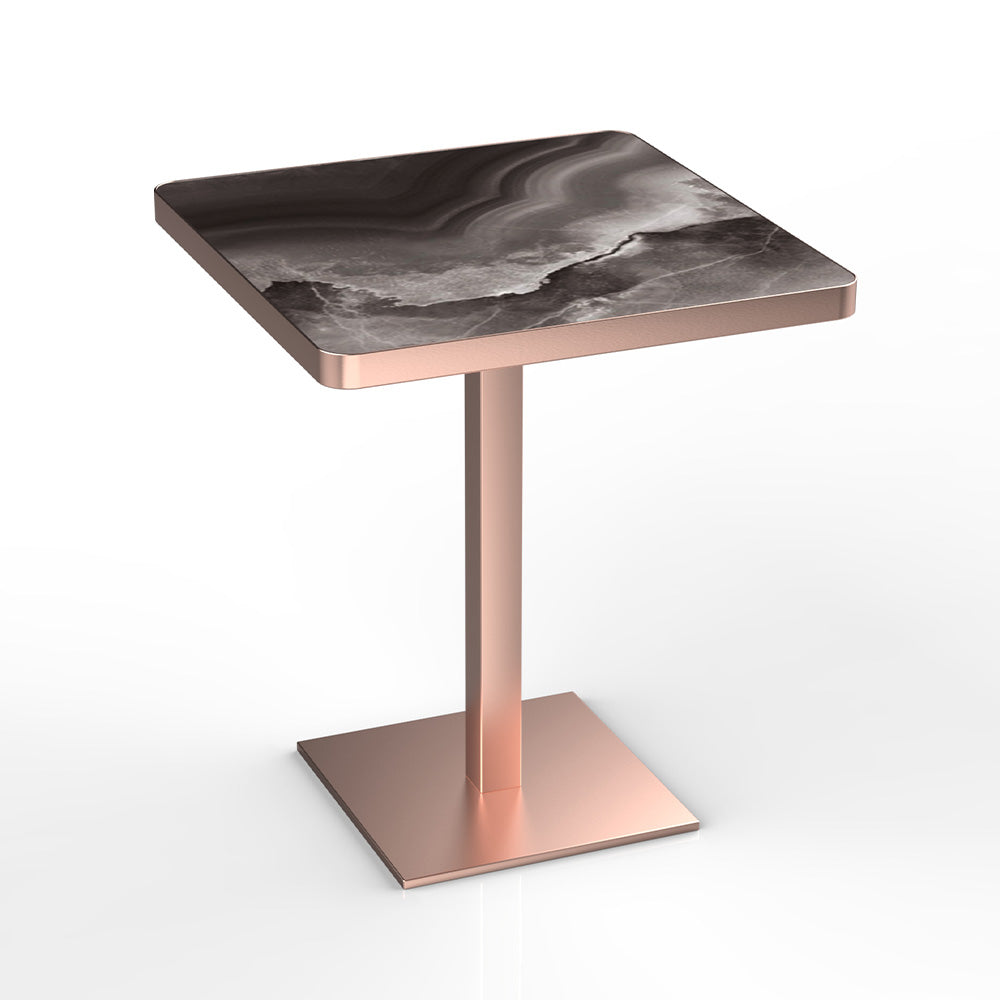 HUALIN Modern style restaurant stone pattern luxury rock slab dining table sintered stone dining table custom sizes and colors