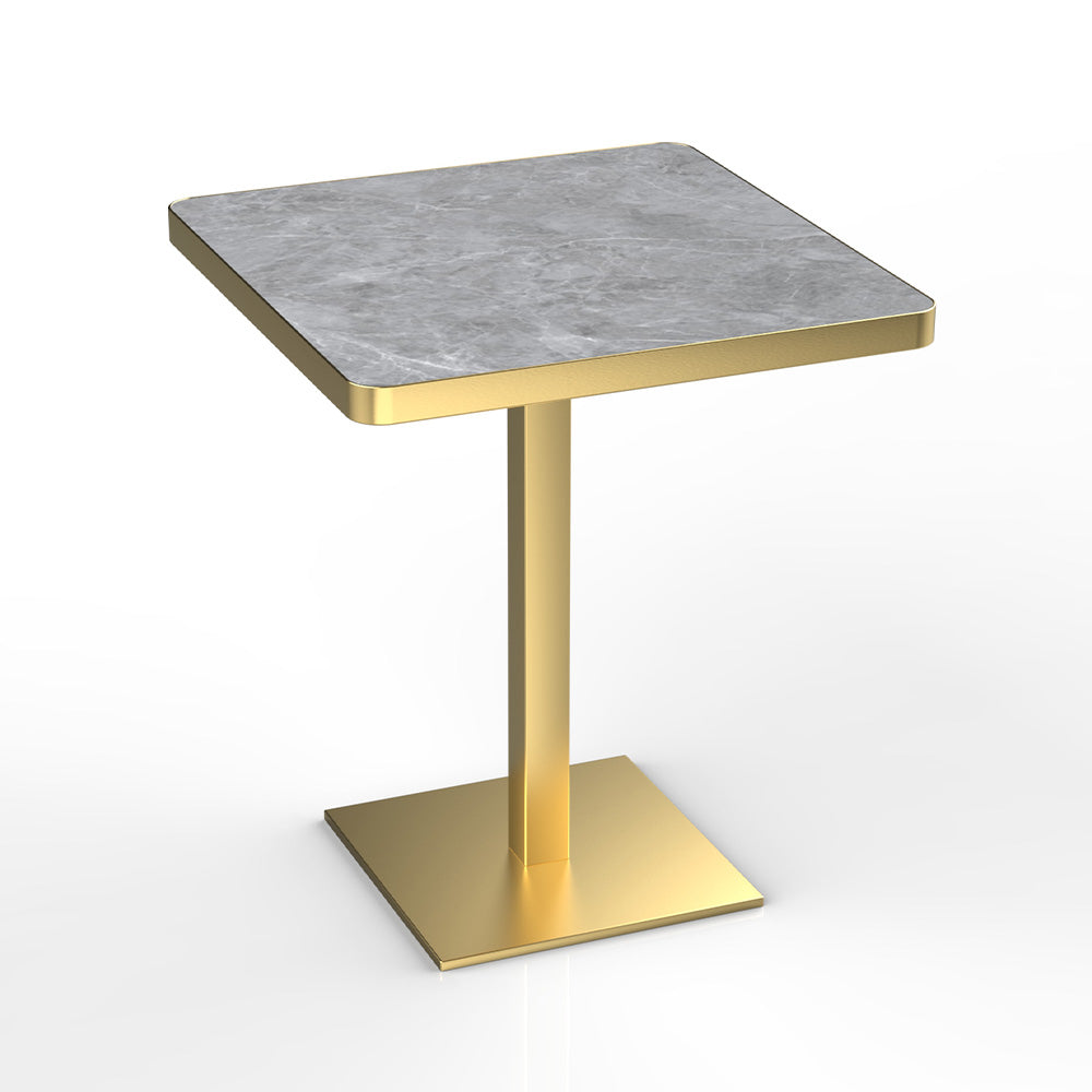 HUALIN Industrial style restaurant grey luxury slate dining table sintered stone dining table custom size and color