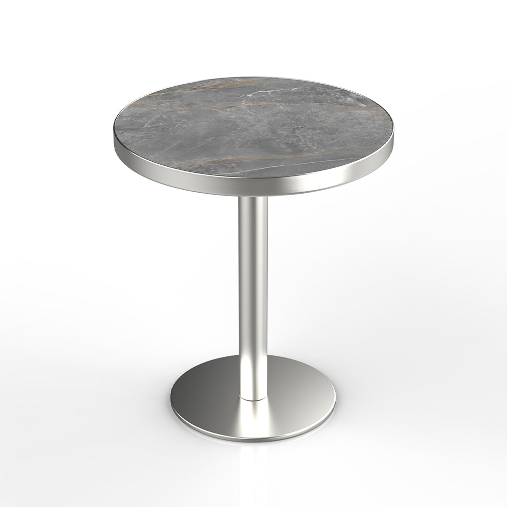 HUALIN Industrial style restaurant grey luxury slate dining table sintered stone dining table custom size and color