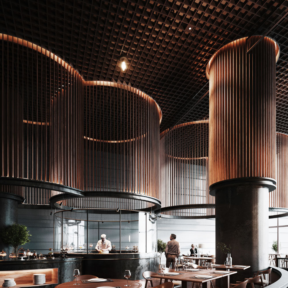 HUALIN Modern style hotel restaurant partition decorative screen dining area separation beautification